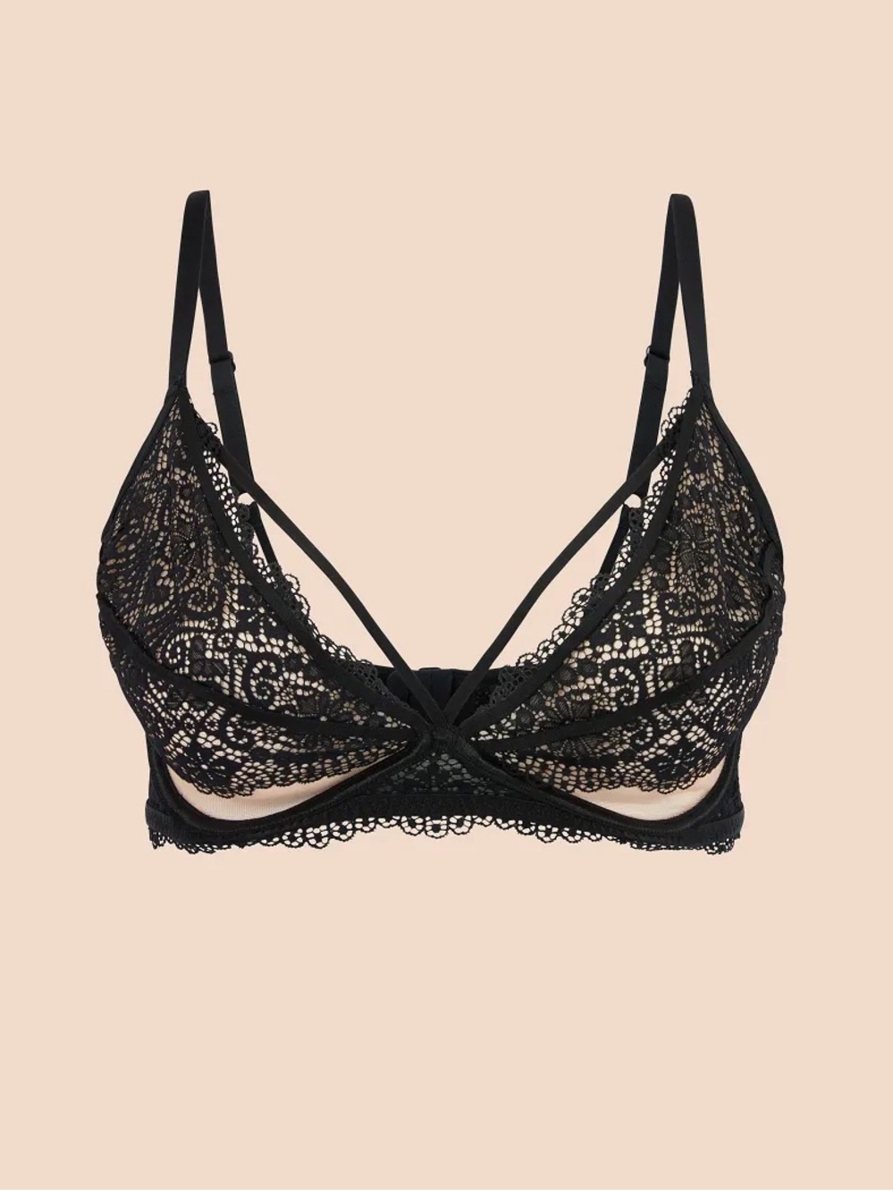 Adore Me Black Lace Underwire Bra
